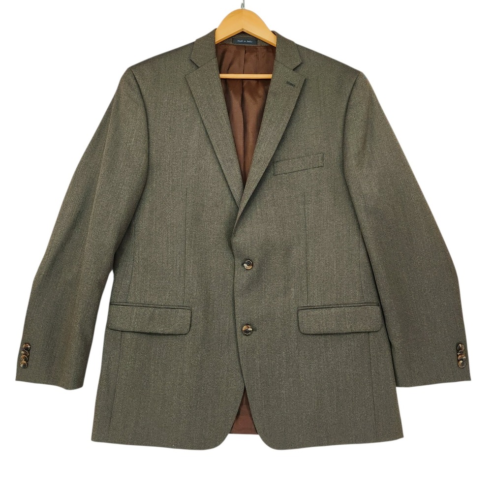 Michael Kors Blazer 44L Mens Brown 100% Wool Two Button Sport Coat Jacket Career